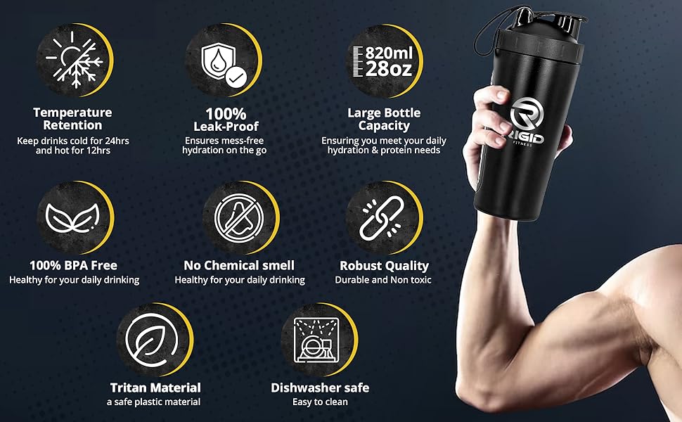 stainless steel protein shaker