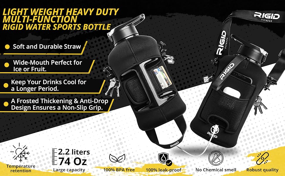 2.2L gym water bottle