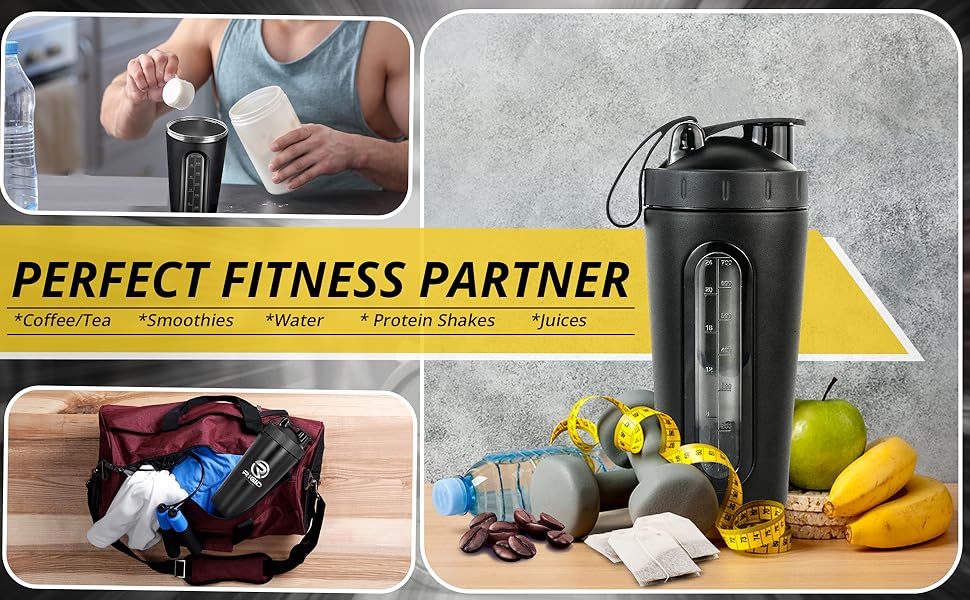 stainless steel protein shaker