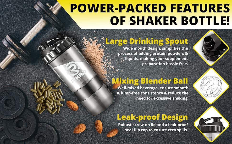 500ml protein shaker bottle