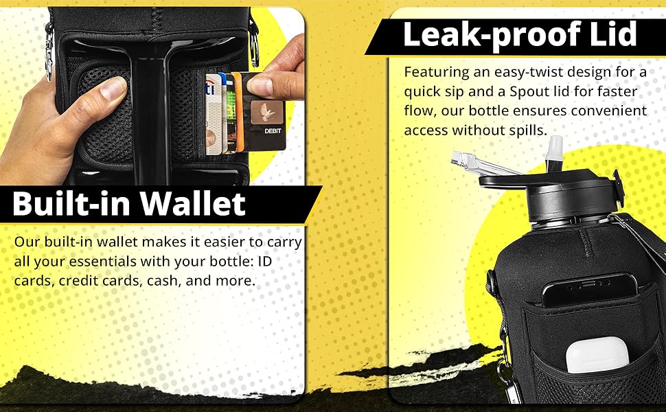 2.2L gym water bottle