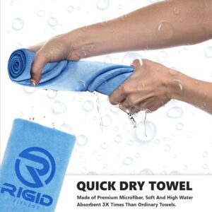 Quick-Dry Microfiber Gym Towel – 75x35cm Blue Sweat Towel – Sweat Towels