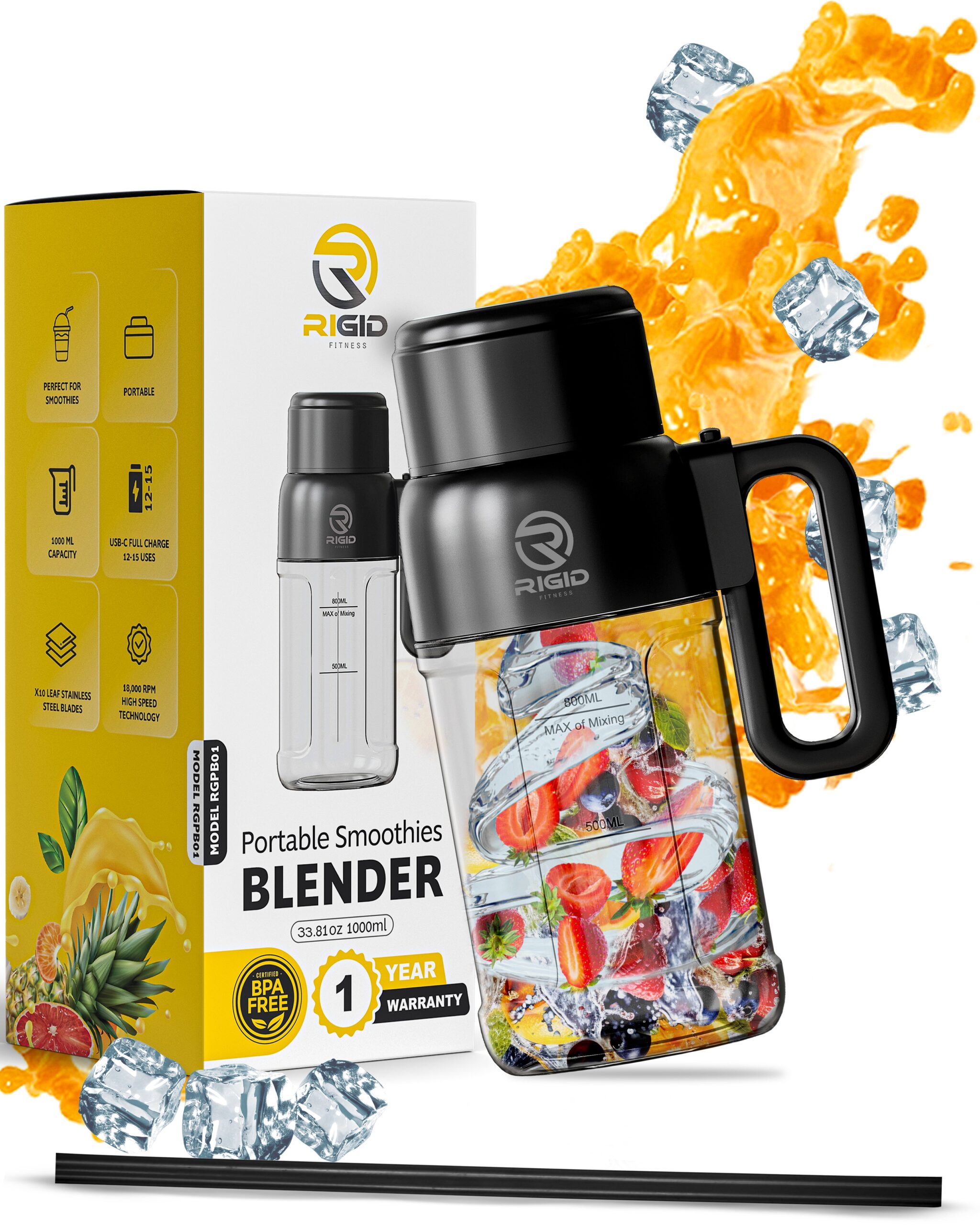 portable blender bottle 1000ml