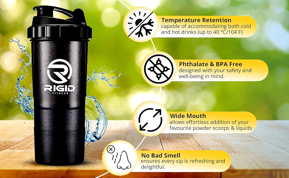 500ml protein shaker bottle