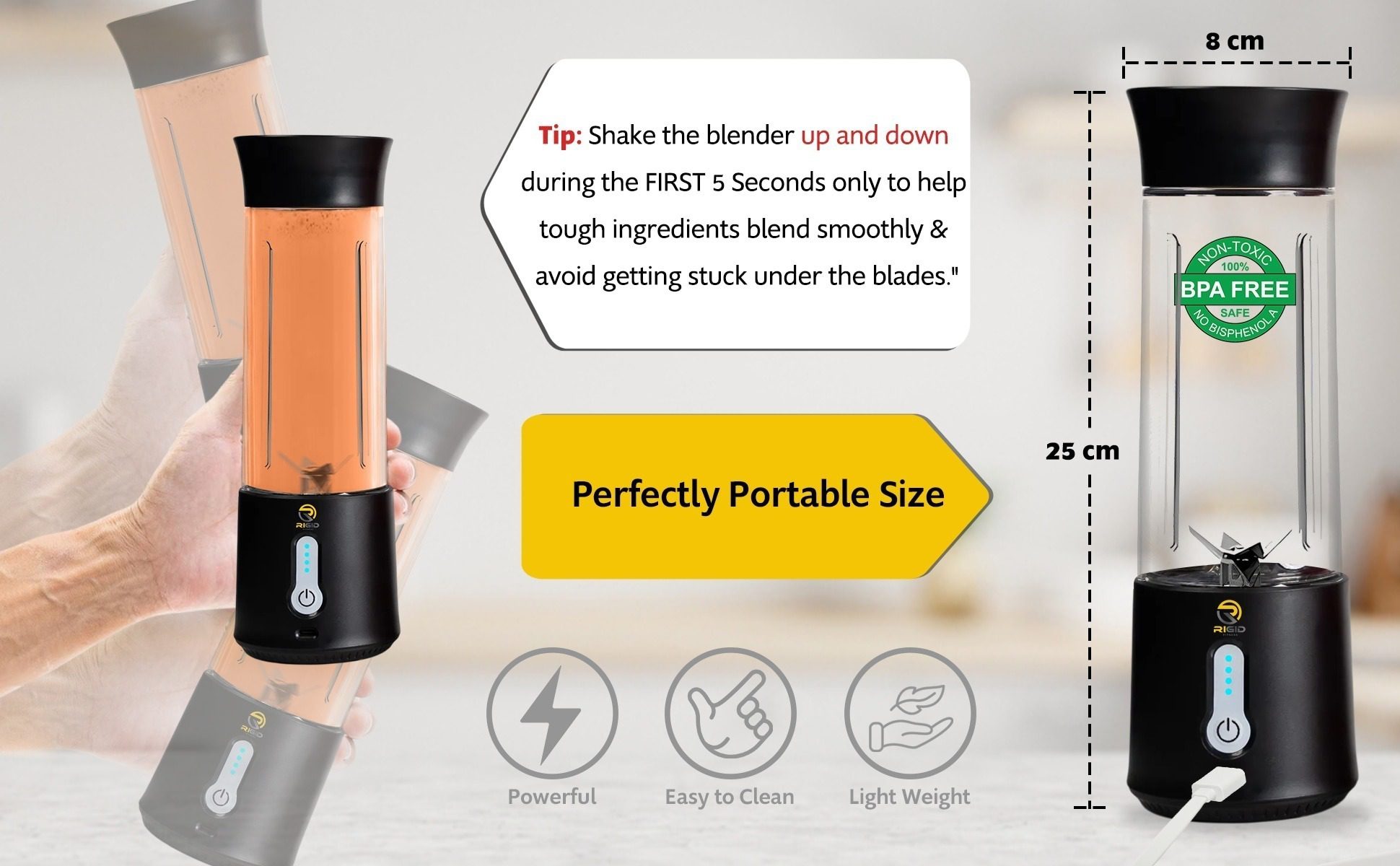 portable blender bottle 500ml