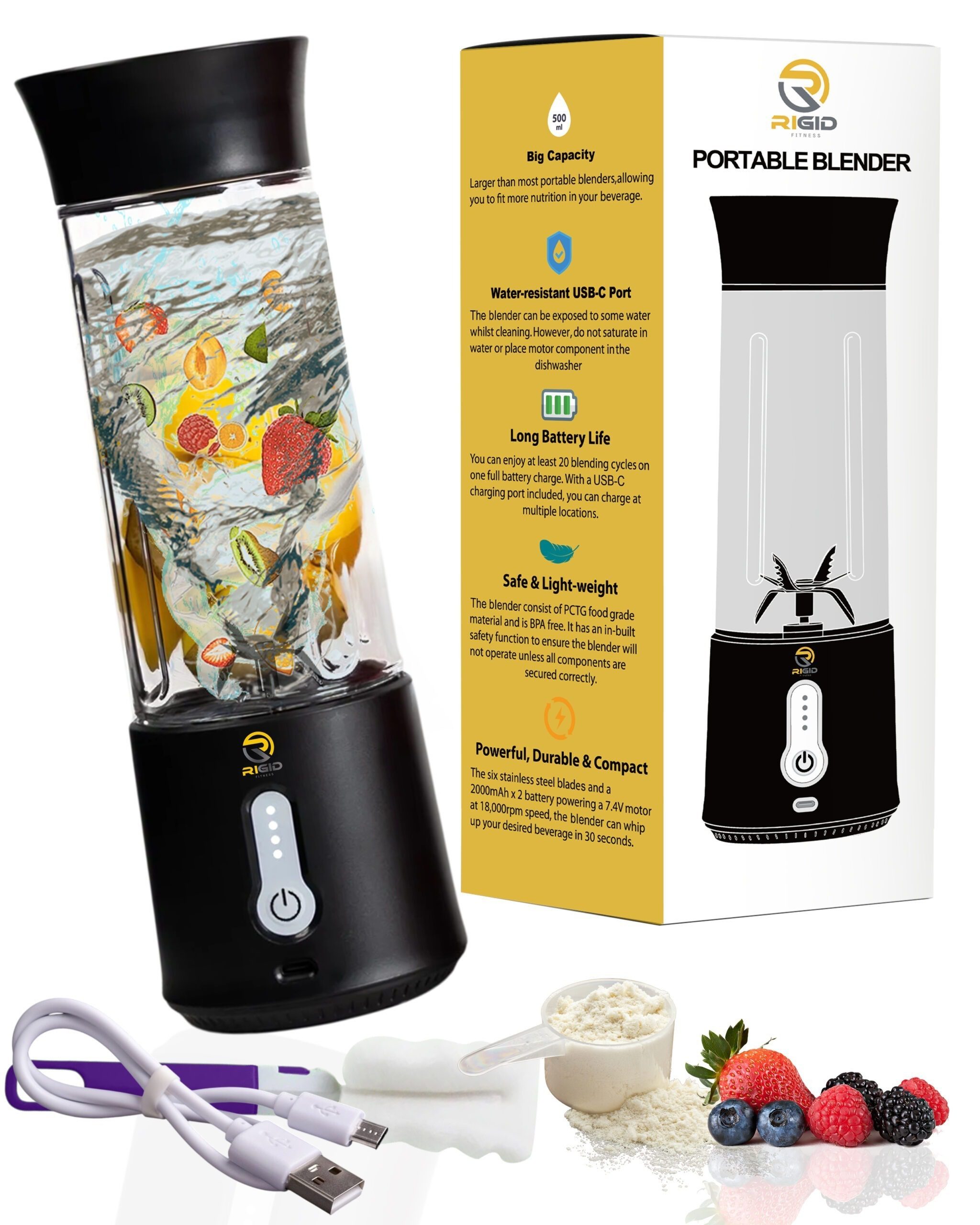 portable blender bottle 500ml