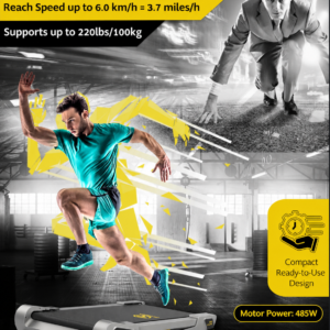 Compact treadmill for home or office