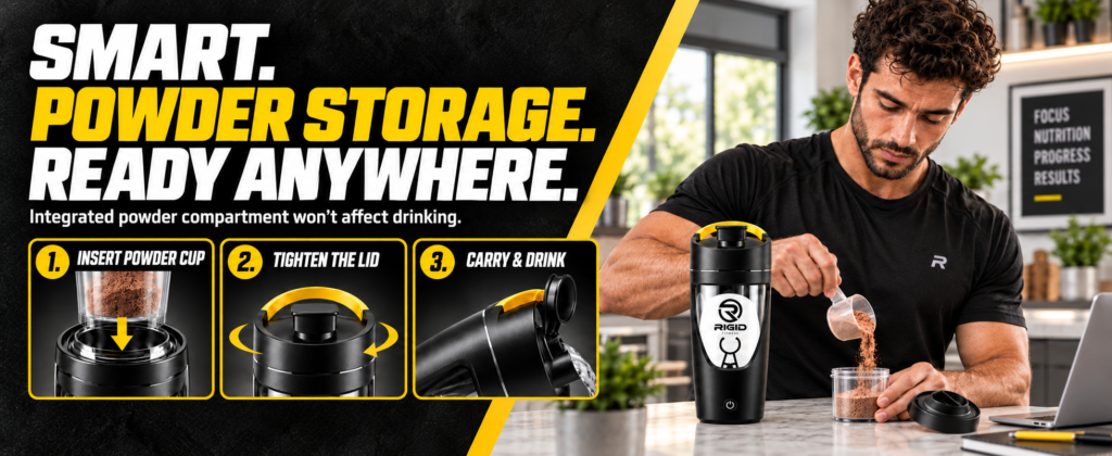 Electric Protein Shaker Bottle 700ml – USB Rechargeable & Leakproof