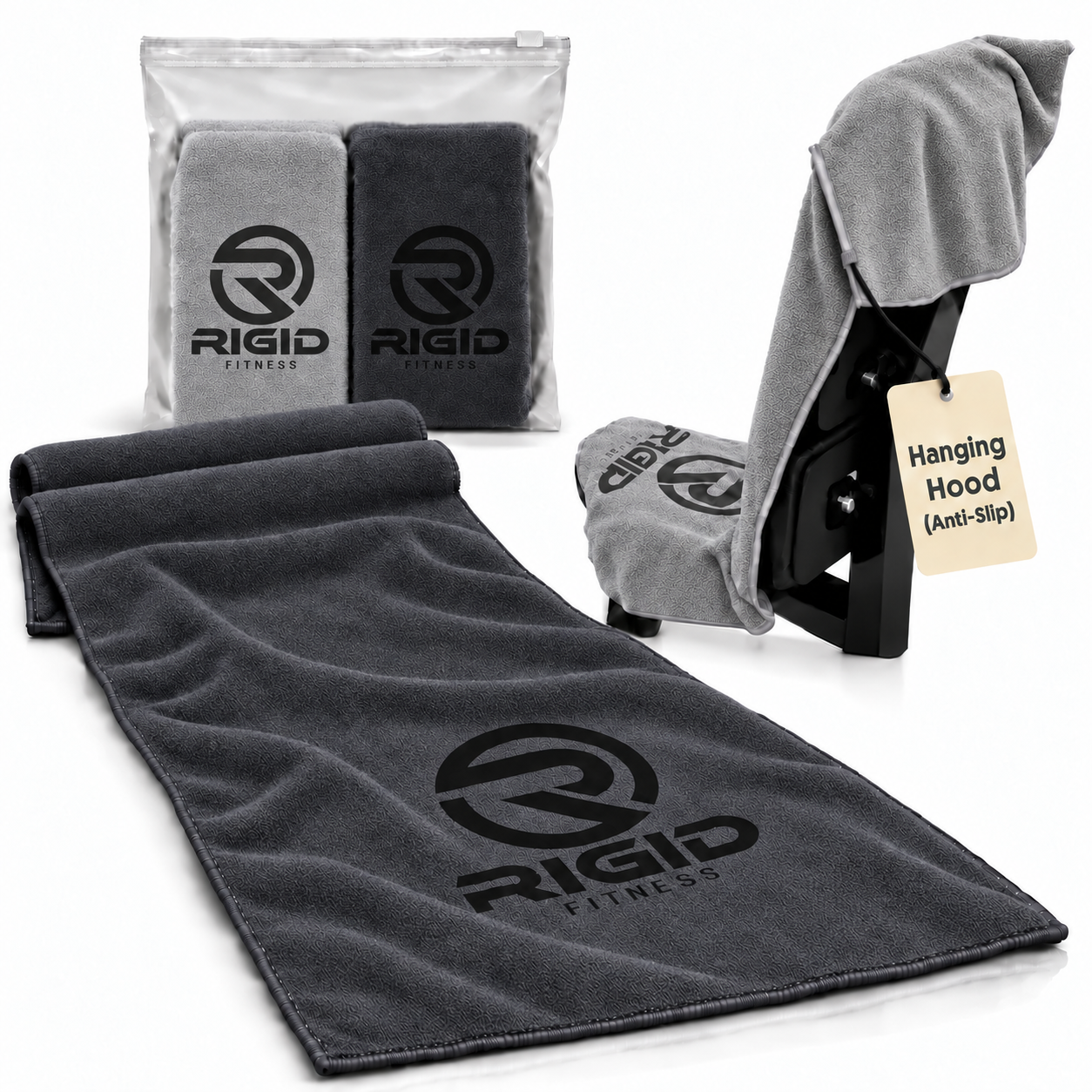 Gym Bench Towels with Anti-Slip Hood